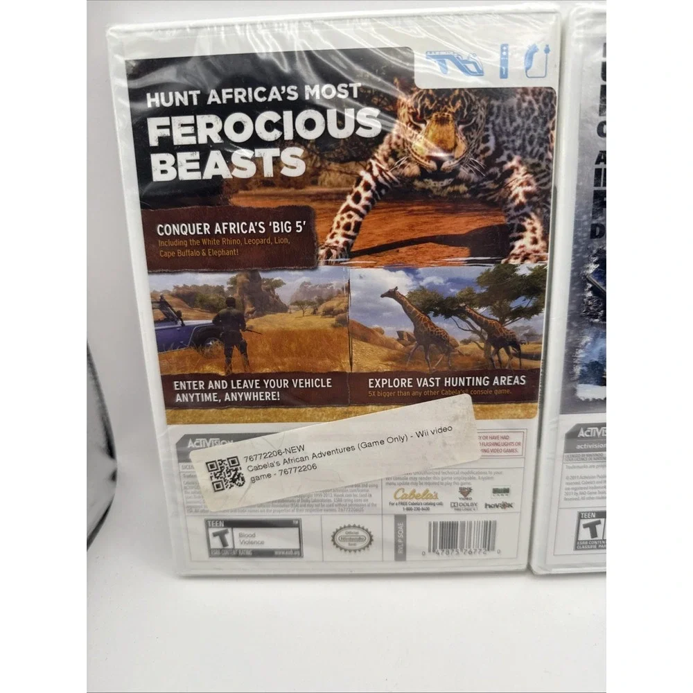 Cabela's African Adventures + Survival Wii Bundle Both Factory Sealed NEW
